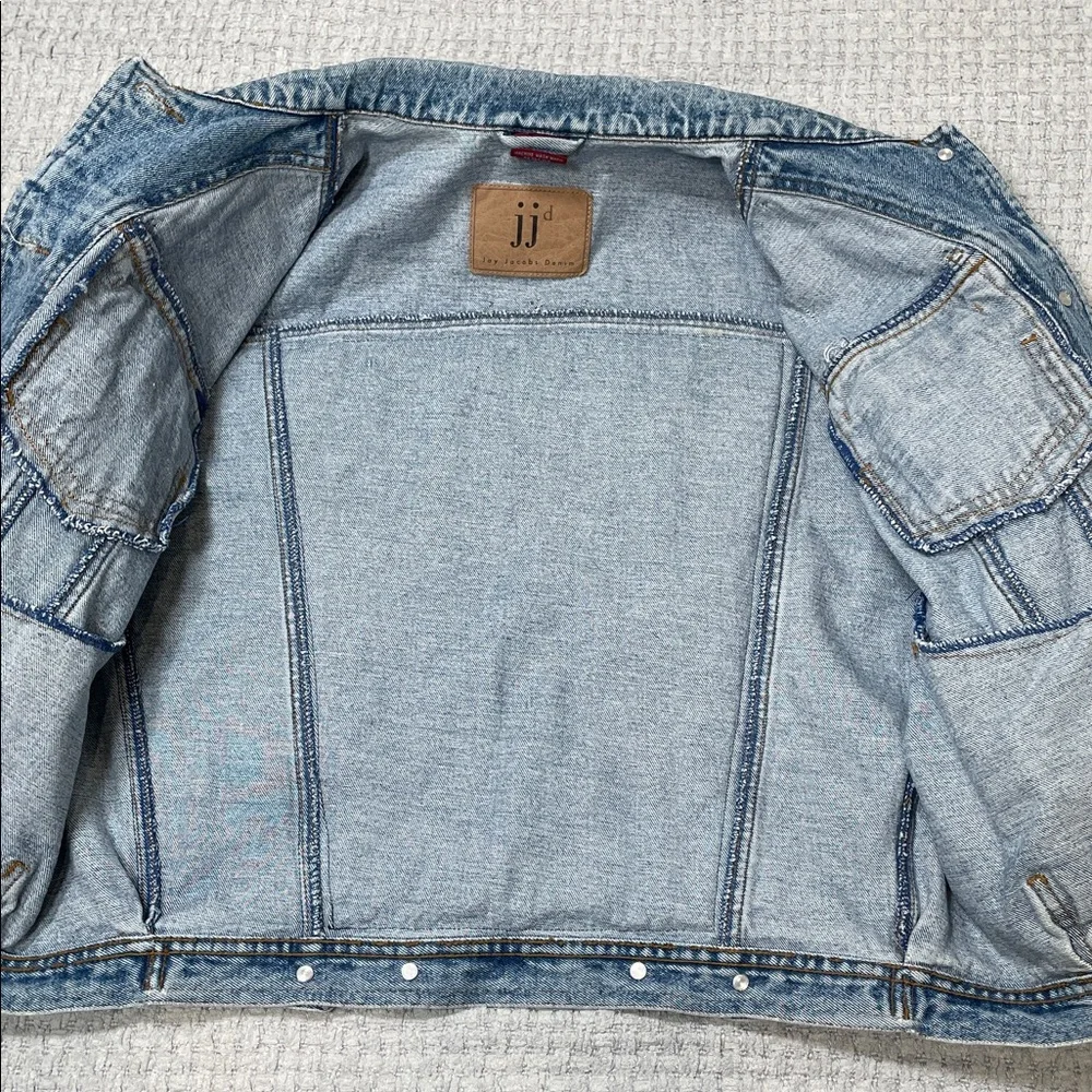 Vintage Jay Jacobs Embellished Upcycled 80s Trucker Denim Jean Jacket Size Small